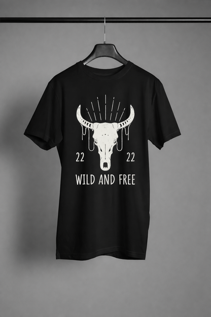 Unisex Classic 22 Bull Skull Tshirt