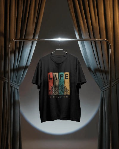 “Life Is Beautiful” Male Classic Crew T-Shirt
